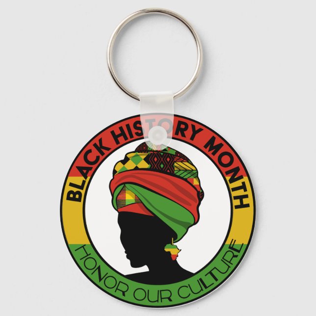 black History Honour Your Culture Keychain (Front)