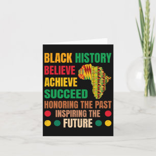 Black History Honouring Past Inspiring Future Men  Card