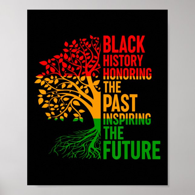 Black History Honouring Past Inspiring Future Men  Poster (Front)