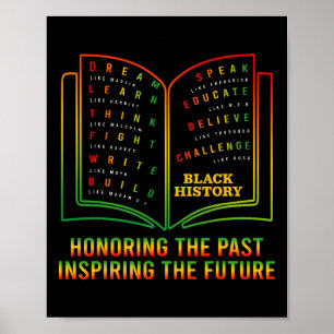Black History Honouring Past Inspiring The Future Poster