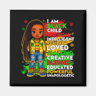 Black History I Am Black Child African American Ki Magnet