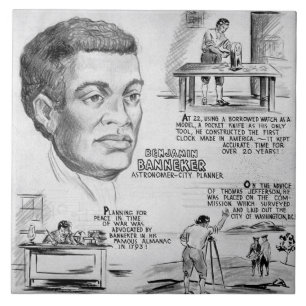 Black History Icon: Benjamin Banneker, Scientist Ceramic Tile