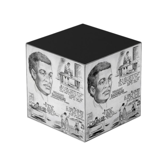 Black History Icon: Benjamin Banneker, Scientist Cube (Front Angled)