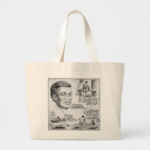 Black History Icon: Benjamin Banneker, Scientist Large Tote Bag