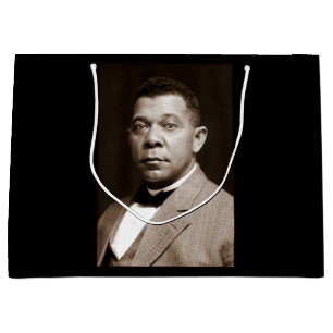 Black History Icon: Booker T Washington, Portrait Large Gift Bag