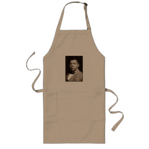 Black History Icon: Booker T Washington, Portrait Long Apron