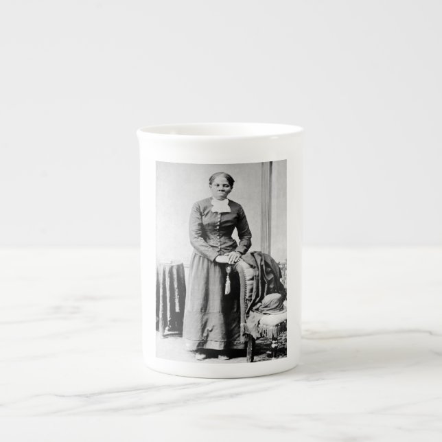Black History Icons: Harriet Tubman, Civil Rights Bone China Mug (Front)