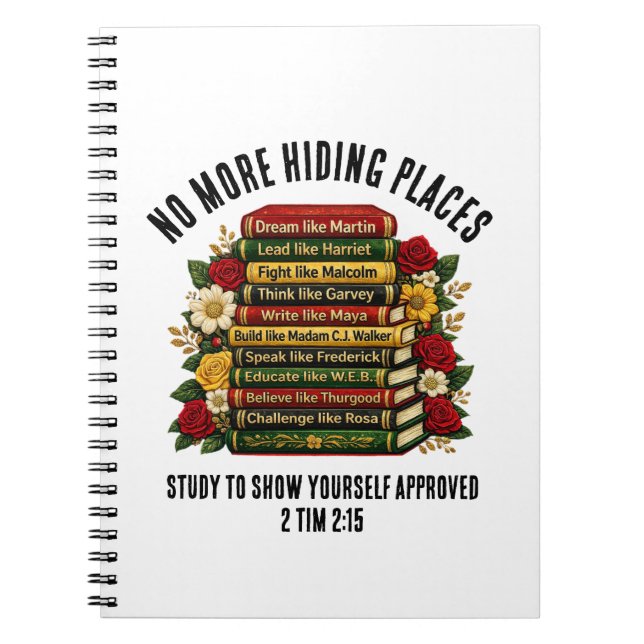 Black History Icons Heroes Christian Study Notebook (Front)