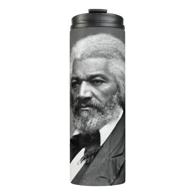 Black History Icons: Older Frederick Douglass Thermal Tumbler (Front)