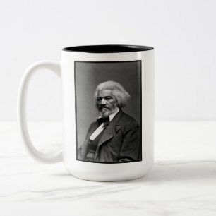 Black History Icons: Older Frederick Douglass Two-Tone Coffee Mug