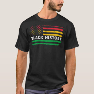 Black History In USA Flag Month African American A T-Shirt