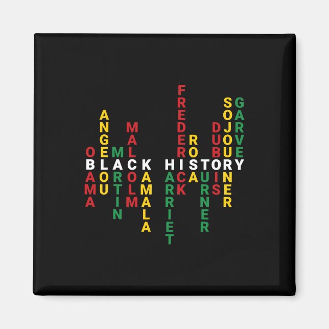 Black History Inspiring Black Leaders African Amer Magnet (Front)