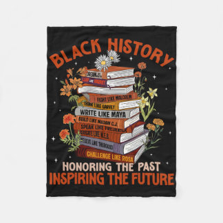 Black History Inspiring The Future African Outfit  Fleece Blanket