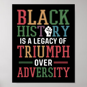 Black History Is A Legacy Of Triumph Over Adversit Poster