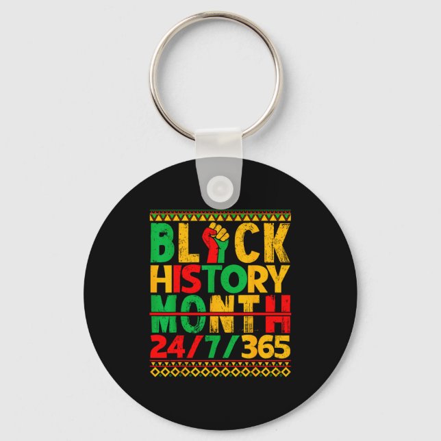 Black History Is American History African Men Wome Key Ring (Front)