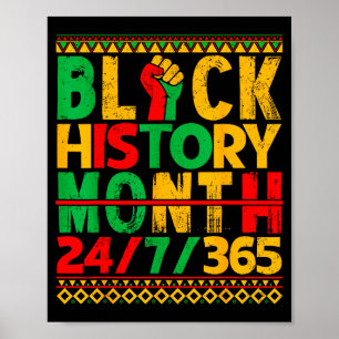 Black History Is American History African Men Wome Poster