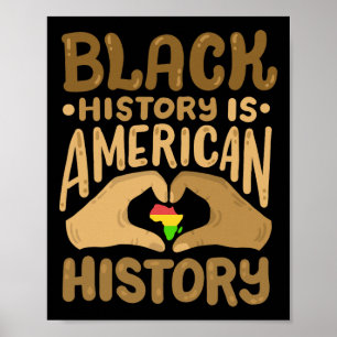 Black History Is American History African Men Wome Poster