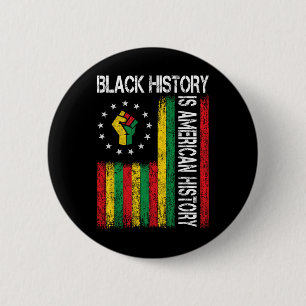 Black History Is American History Afro African Ame 6 Cm Round Badge