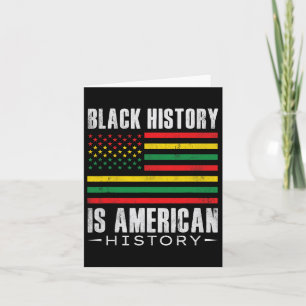 Black History Is American History Bhm African Afro Card