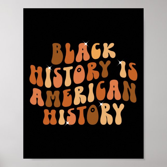 Black History Is American History Bhm African Groo Poster (Front)