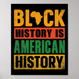 Black History Is American History Bhm African Mela Poster