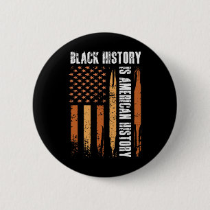 Black History Is American History Bhm Us Flag Mela 6 Cm Round Badge