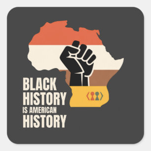 Black History Is American History Culture Heritage Square Sticker