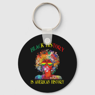 Black History Is American History Hand Black Lives Key Ring