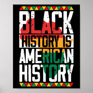 Black History Is American History Patriotic Africa Poster
