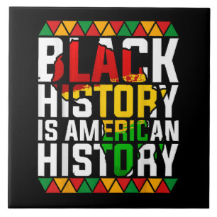 Black History Is American History Patriotic Ceramic Tile