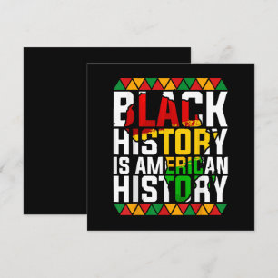 Black History Is American History Patriotic  Invitation