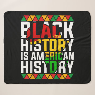 Black History Is American History Patriotic Sherpa Blanket