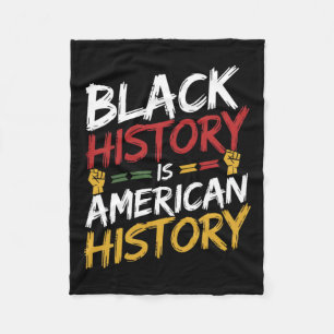 Black History Is American History Sticker2 Fleece Blanket