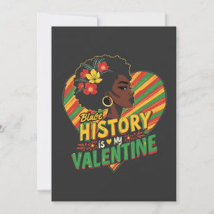 Black History Is My Valentine Black History Month  Thank You Card