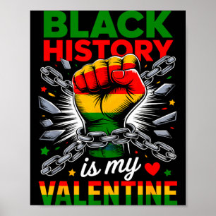 Black History Is My Valentine Day Breaking Every C Poster