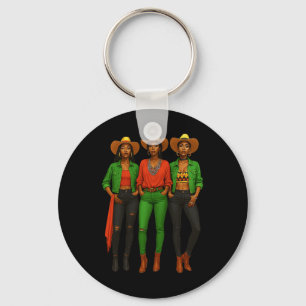Black History Juneteenth African Melanin Cowgirl S Key Ring