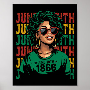 Black History Juneteenth Art For Men Poster
