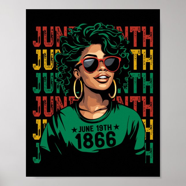 Black History Juneteenth Art For Men  Poster (Front)