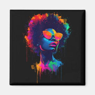 Black History Juneteenth Black Women Afro Melanin Magnet