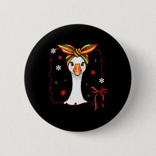 Black History Juneteenth Goose Coquette Bow Ndana 6 Cm Round Badge