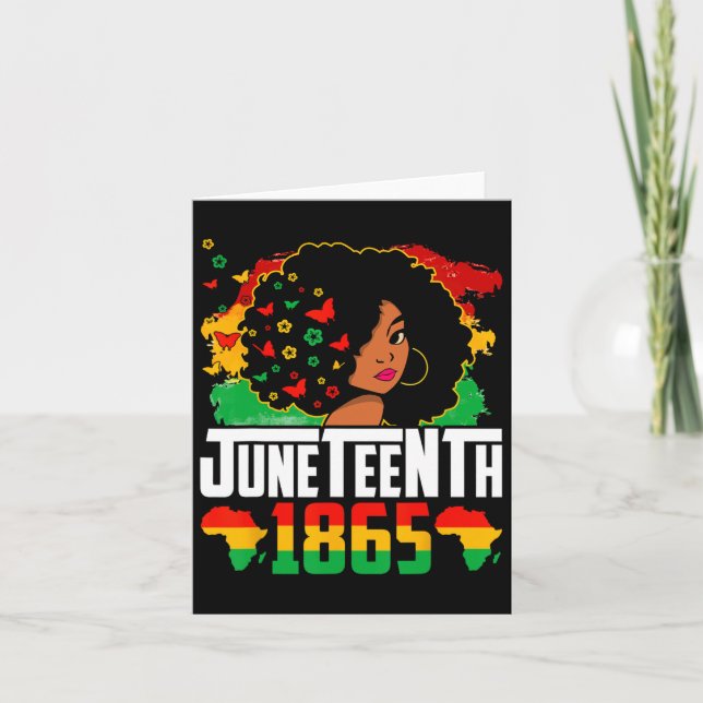 Black History Juneteenth Is My Independence Day Bl Card (Front)