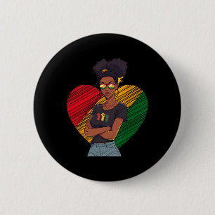 Black History Juneteenth Queen Melanin Sistas Afro 6 Cm Round Badge