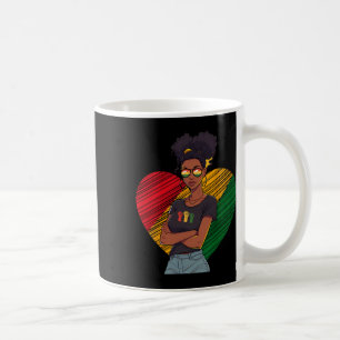 Black History Juneteenth Queen Melanin Sistas Afro Coffee Mug