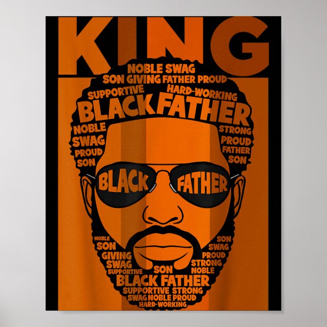 Black History King Father Melanin African American Poster (Front)