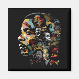 Black history leaders collage inspirational magnet