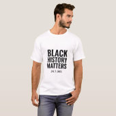 BLACK HISTORY MATTERS 24.7.365 | White T-Shirt (Front Full)