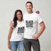 BLACK HISTORY MATTERS 24.7.365 | White T-Shirt (Unisex)