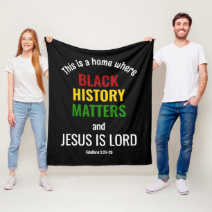 BLACK HISTORY MATTERS Christian Fleece Blanket