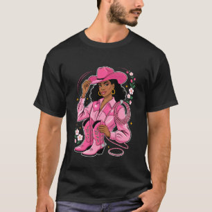 Black History Melanin Cowgirl Boots Costume Rodeo T-Shirt