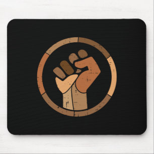Black History Melanin Fist African Pride Men Women Mouse Pad